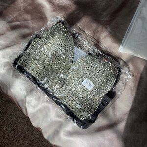 Ellacci rhinestone bra size medium